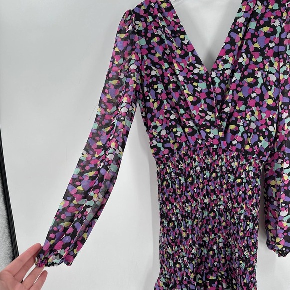 Revolve WAYF Smocked Colorful Art To Wear Mini Dress - Picture 2 of 8